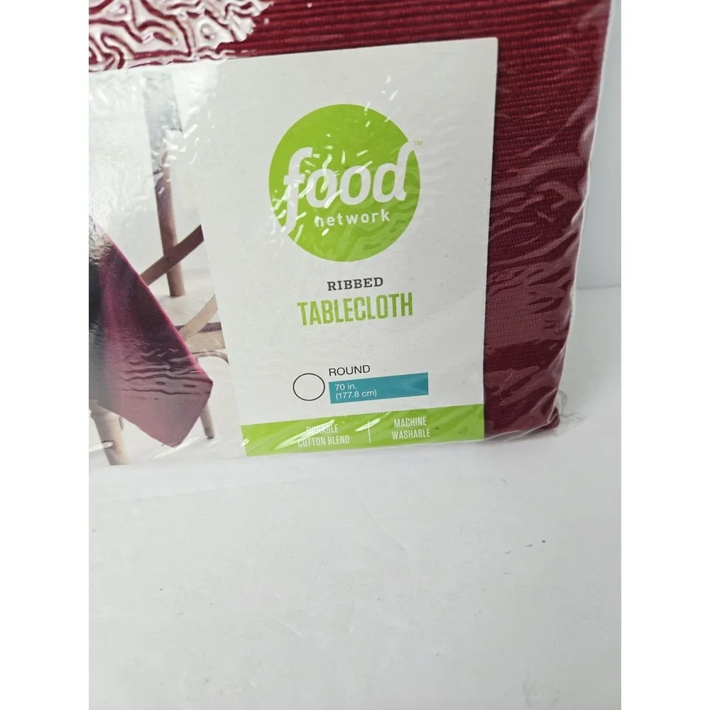 Food Network Ribbed tablecloth‎ red wine 70